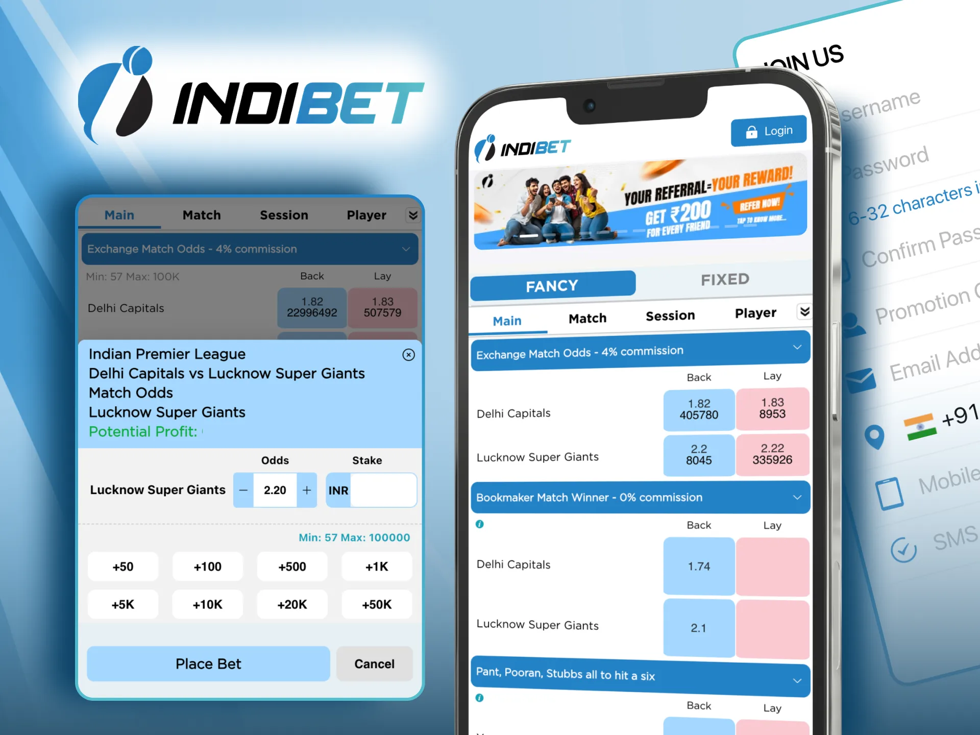 A simple four-step guide to starting your cricket betting journey at Indibet.
