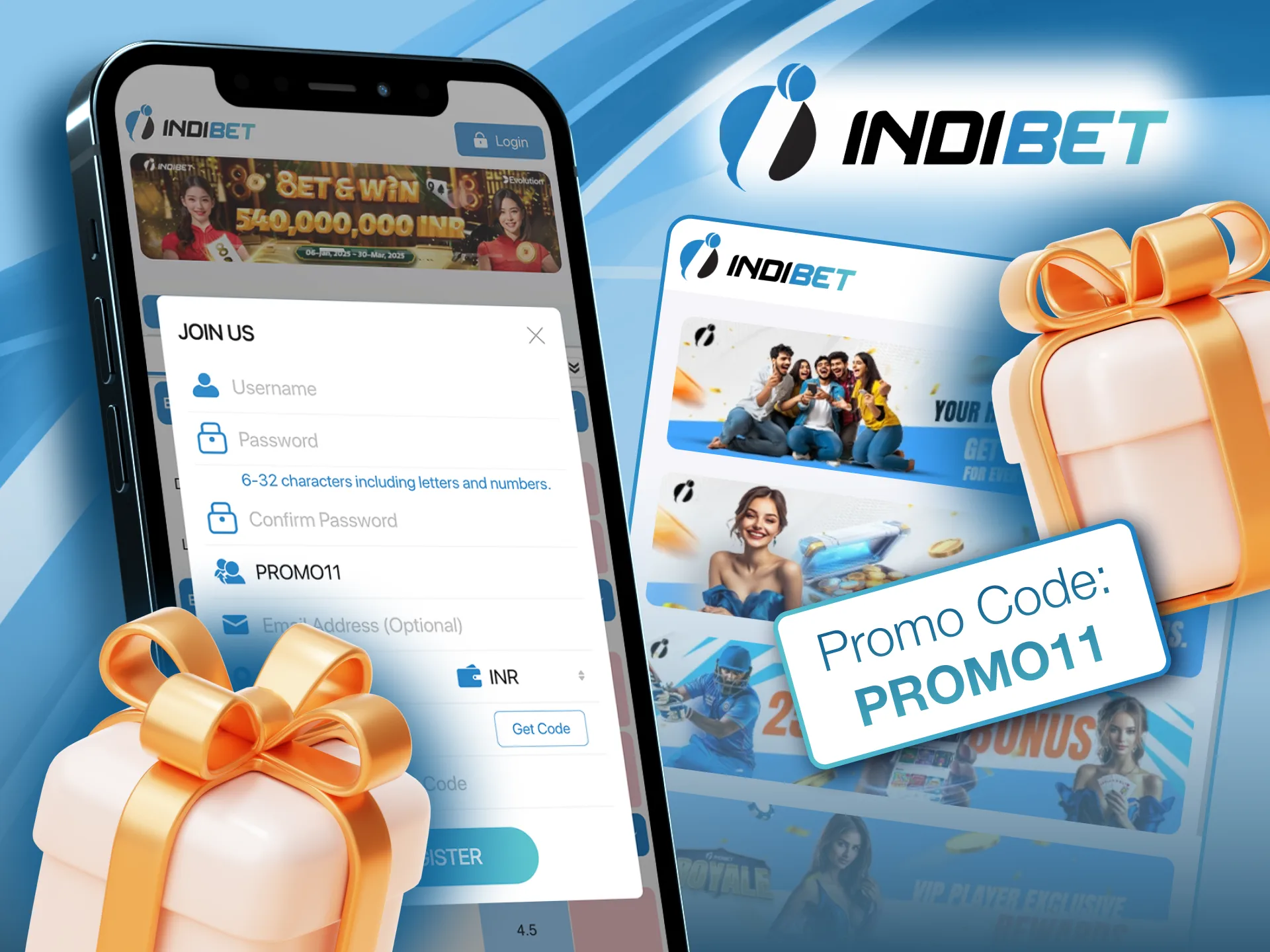 Use the PROMO11 code at Indibet to get a 200% first deposit bonus, distributed between the casino and sportsbooks.