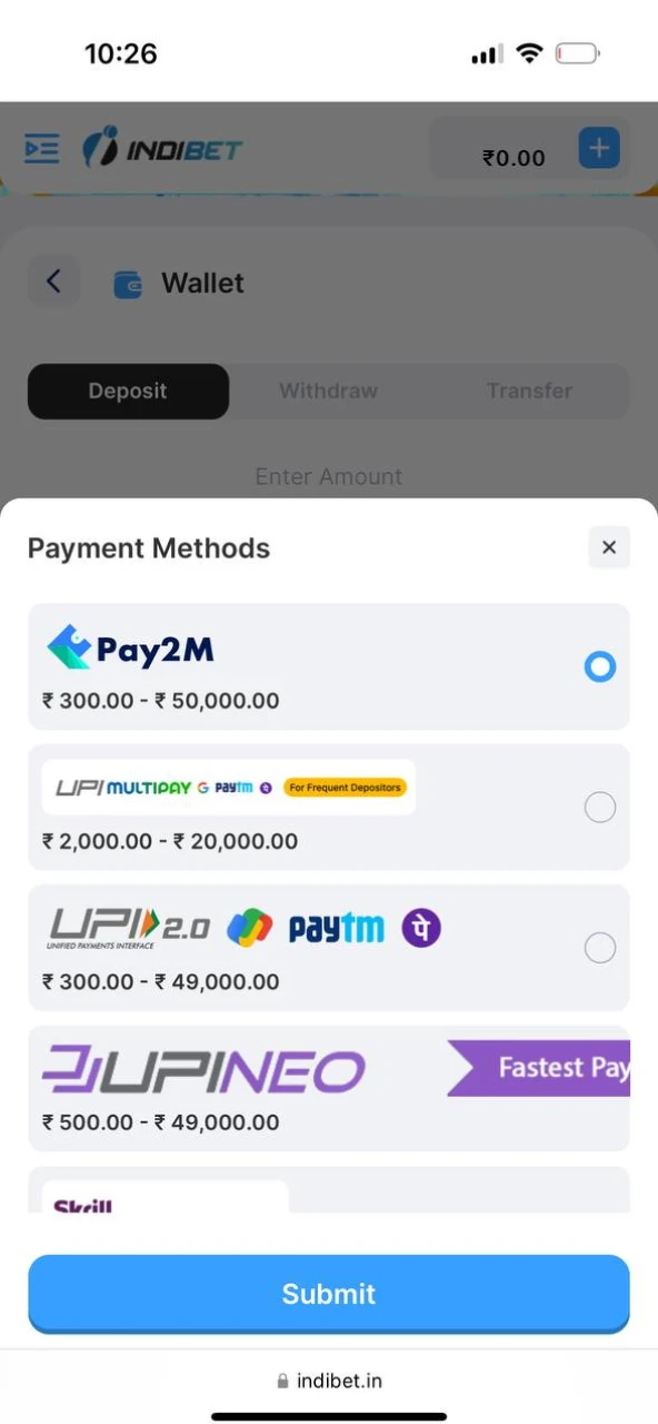 Specify your preferred payment system.