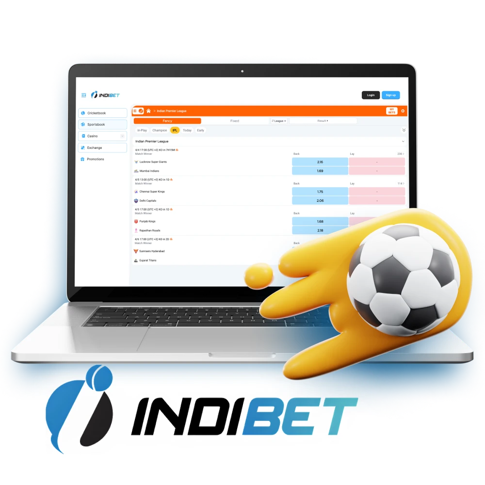 Place your football bets and turn your sports knowledge into winnings at Indibet.