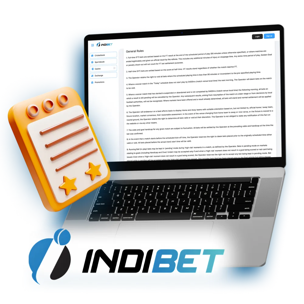 We strongly recommend reviewing the Indibet house rules thoroughly before you place your first wager.