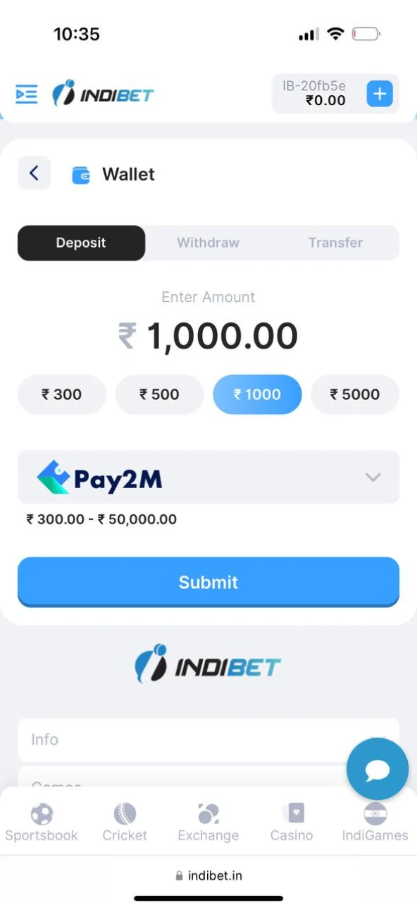 Adding money via the web version is just as straightforward as doing it through the app.