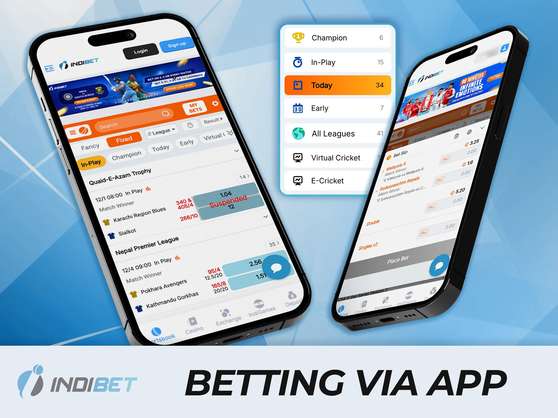 Follow these easy steps to start placing your bets through the IndiBet app.