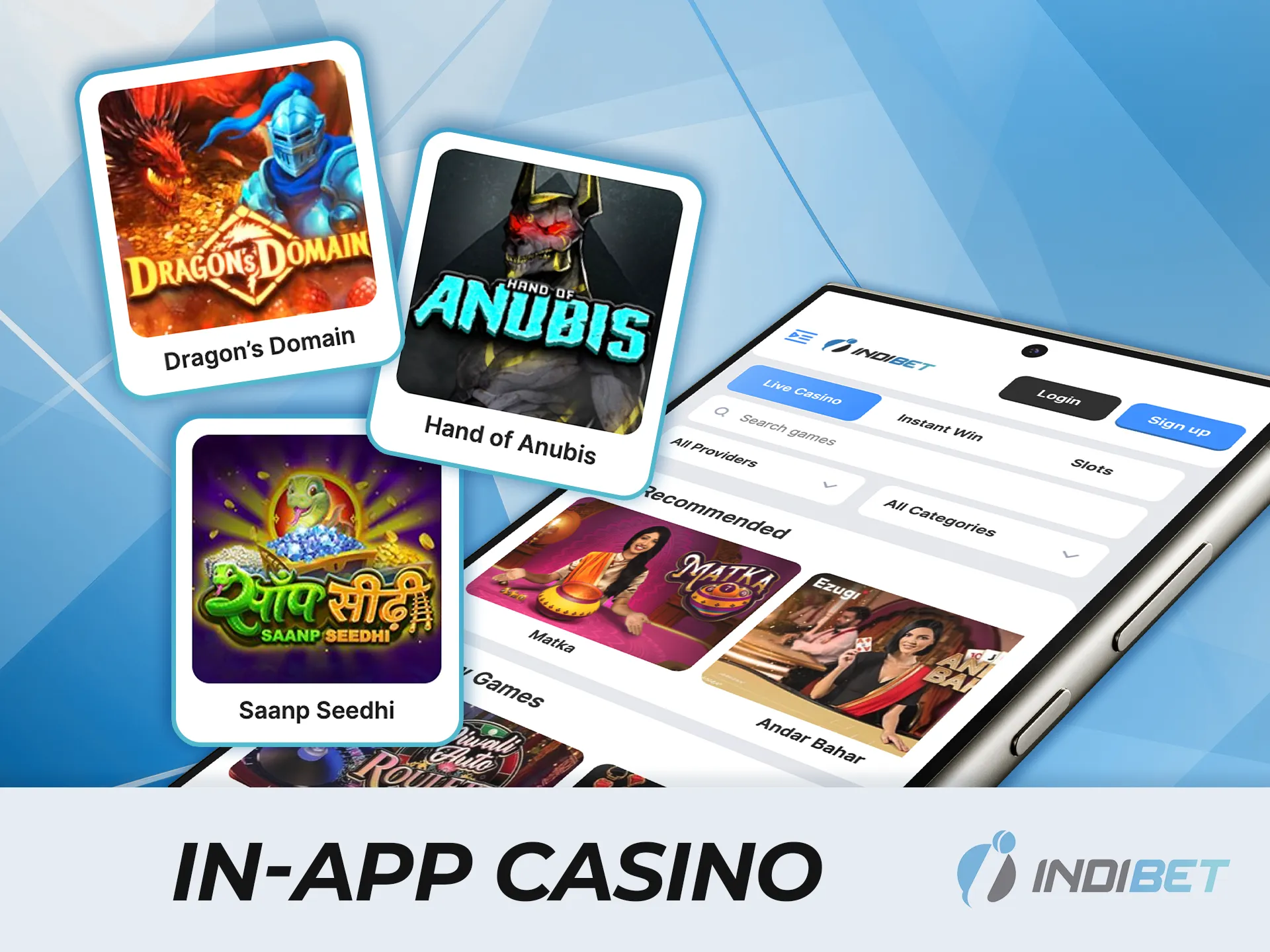 Explore the thrilling world of the IndiBet in-app casino and test your luck today.