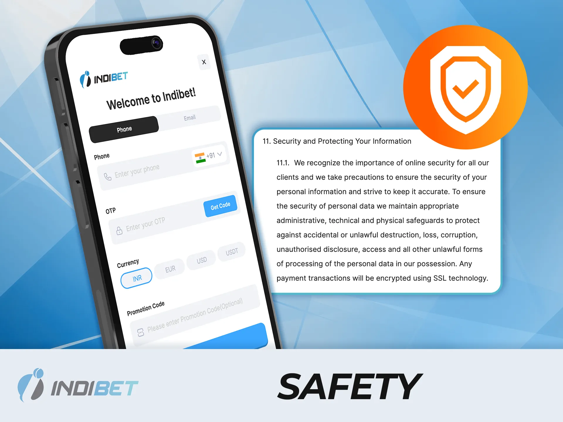 Play with total peace of mind knowing that the IndiBet app employs industry-leading security measures.