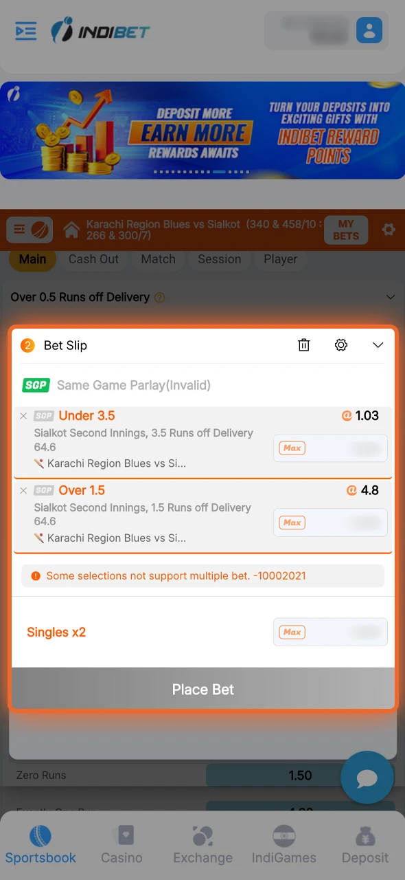Input your desired stake and confirm the transaction to lock in your bet.