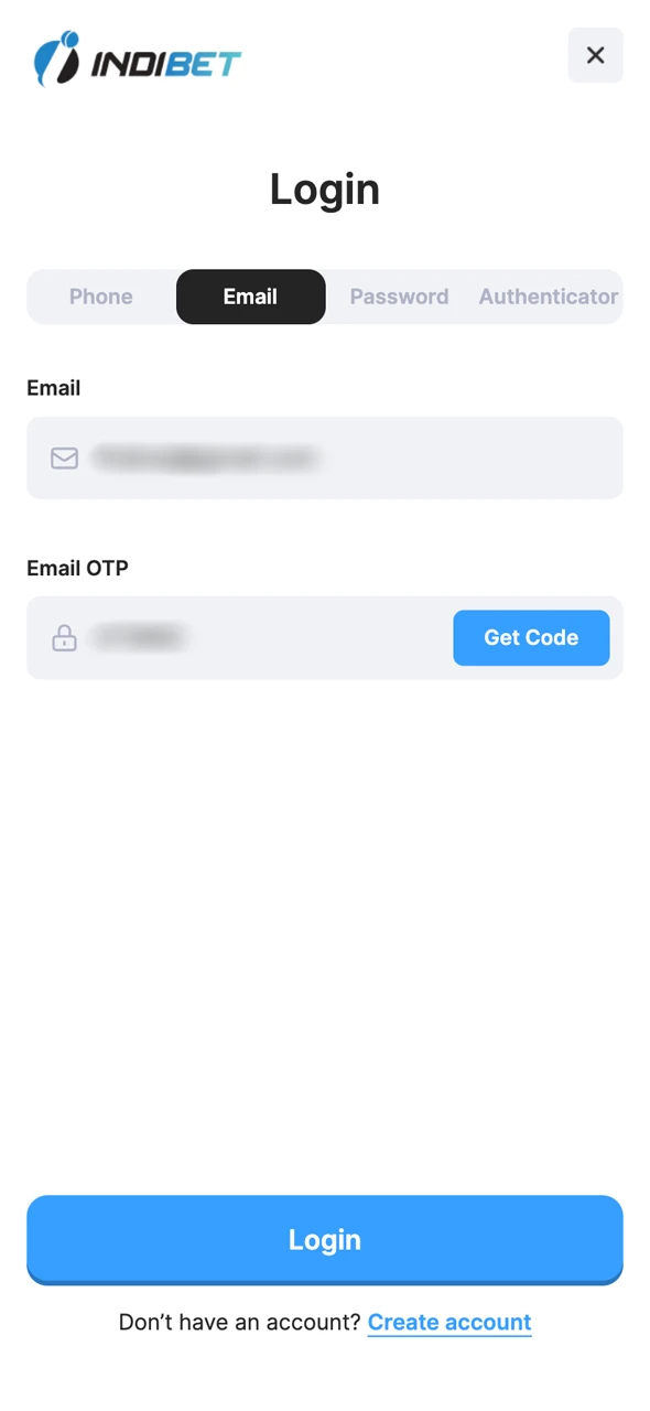 Enter your credentials to log into the platform.