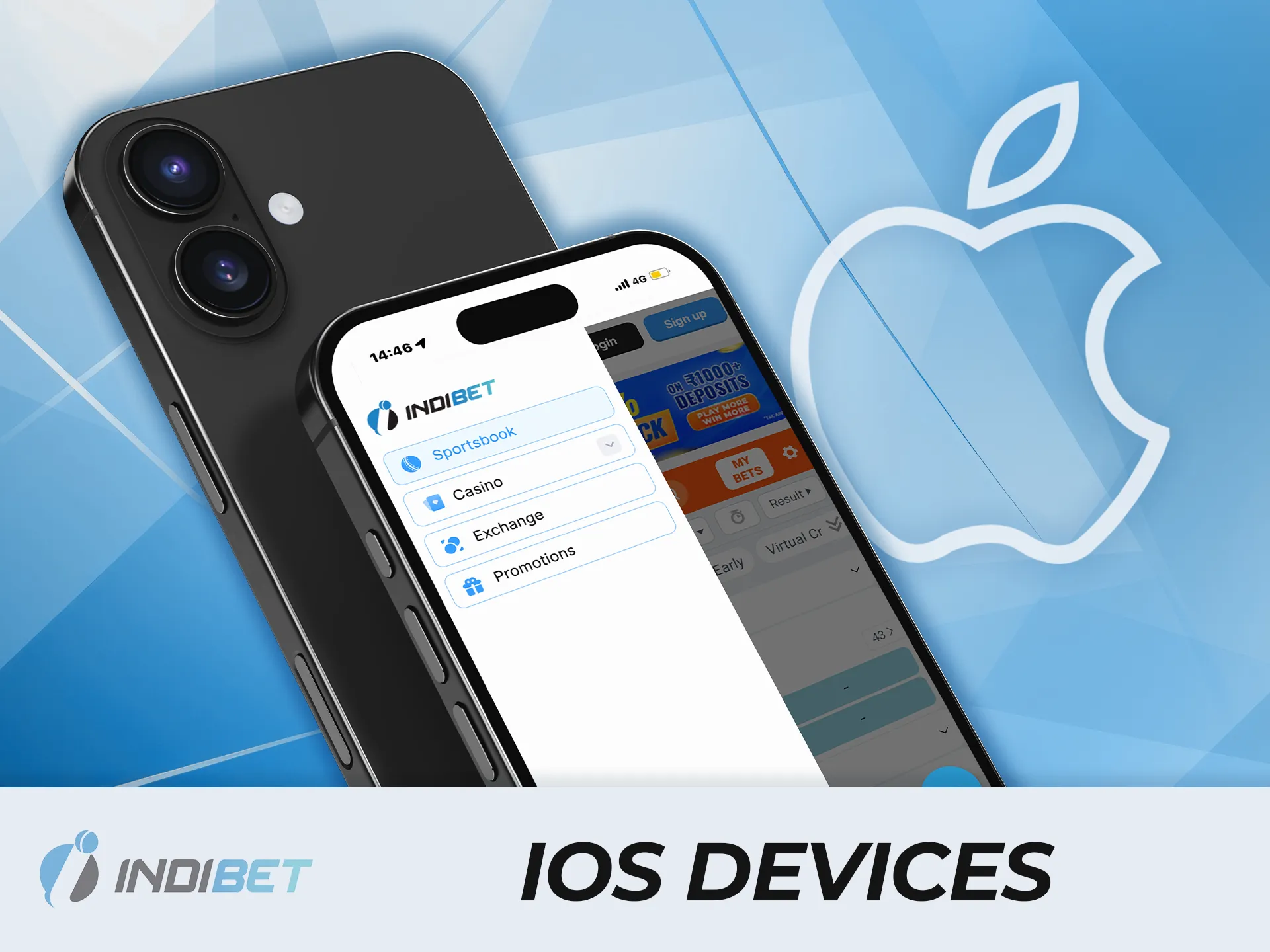 Experience seamless and fluid gaming on your iOS device with the Indibet mobile solution.