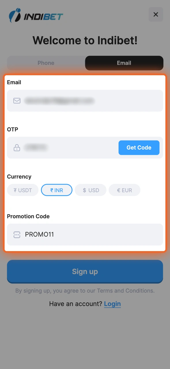 Fill in your contact information and don't forget to add the promo code to the form.