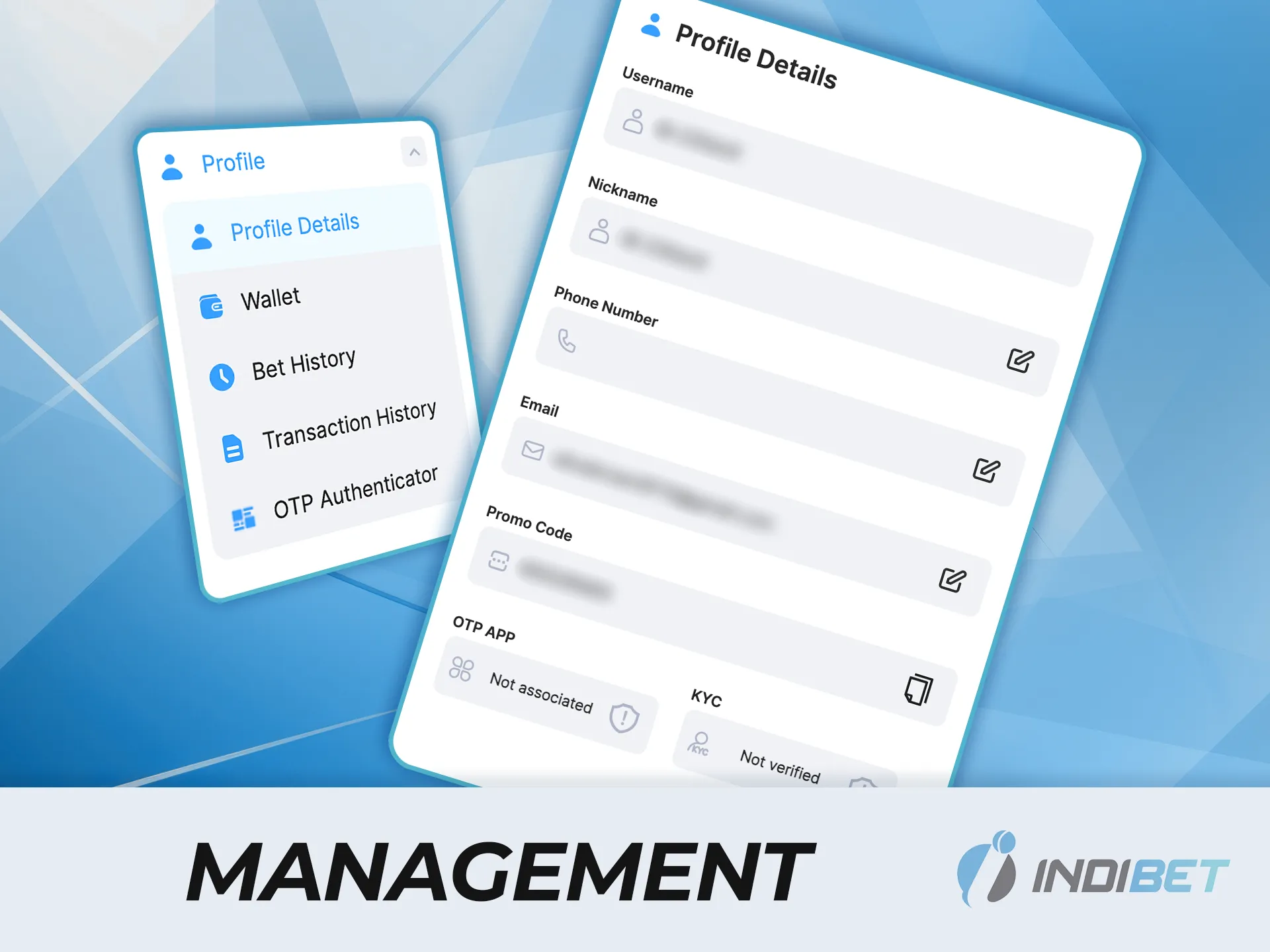 Take charge of your IndiBet experience by managing your settings and utilizing all the account benefits.